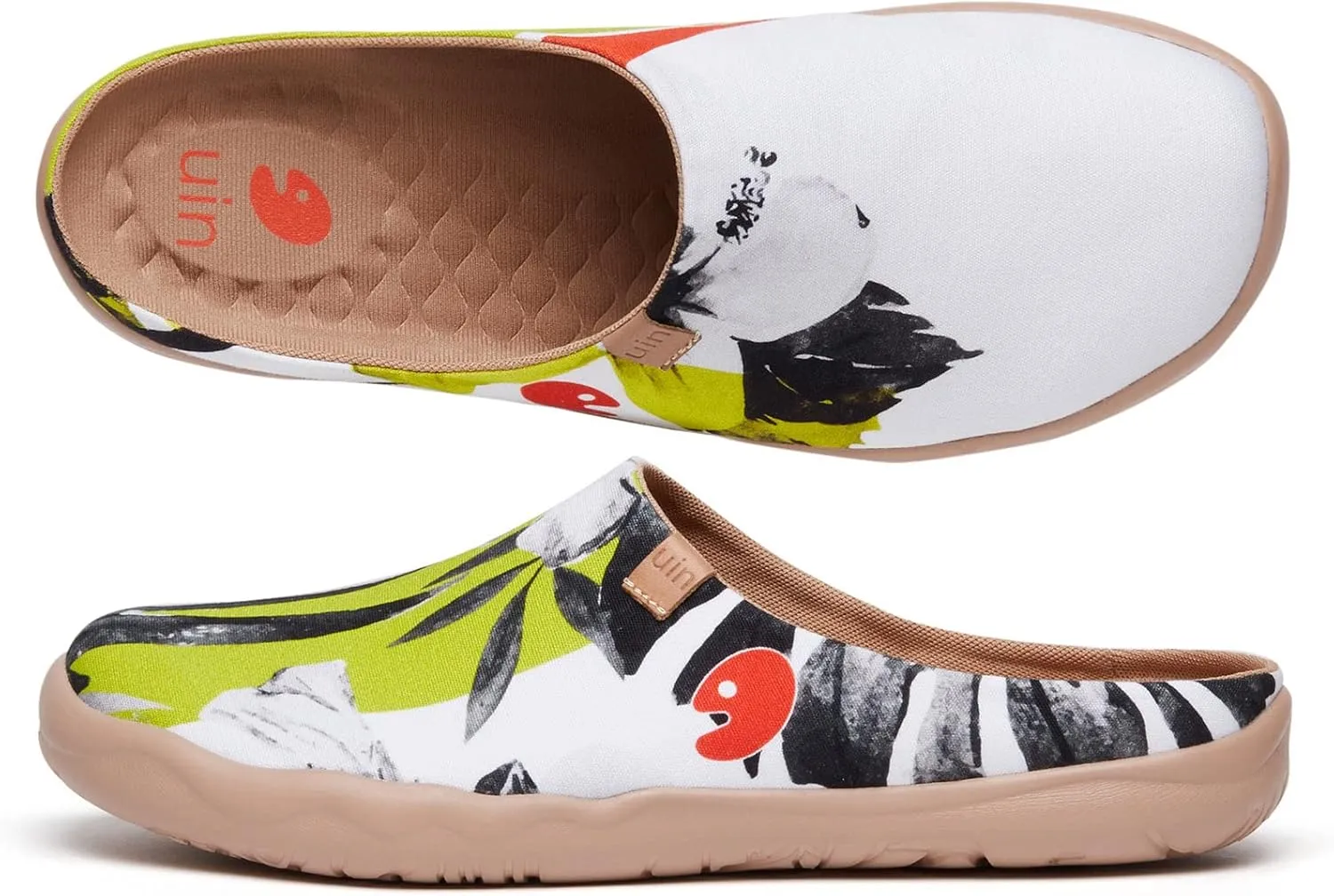 UIN Men's Painted Slipper Lightweight Comfort Mules Walking Casual Household Slip Ons Art Travel Shoes Malaga