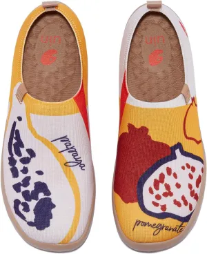 UIN Women's Art Painted Travel Shoes Slip On Casual Knit Loafers Lightweight Comfort Fashion Sneaker Toledo ⅠBirds and Flowers