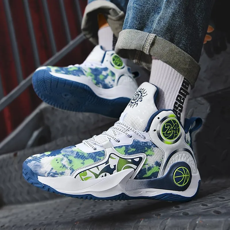 Unisex High Top Basketball Shoes Women's Shoes Men's Shoes Breathable Non Slip Outdoor Sneakers Cushioning Workout Shoes for Fitness