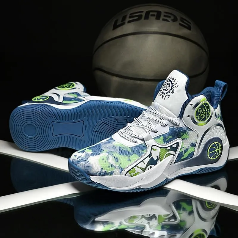 Unisex High Top Basketball Shoes Women's Shoes Men's Shoes Breathable Non Slip Outdoor Sneakers Cushioning Workout Shoes for Fitness
