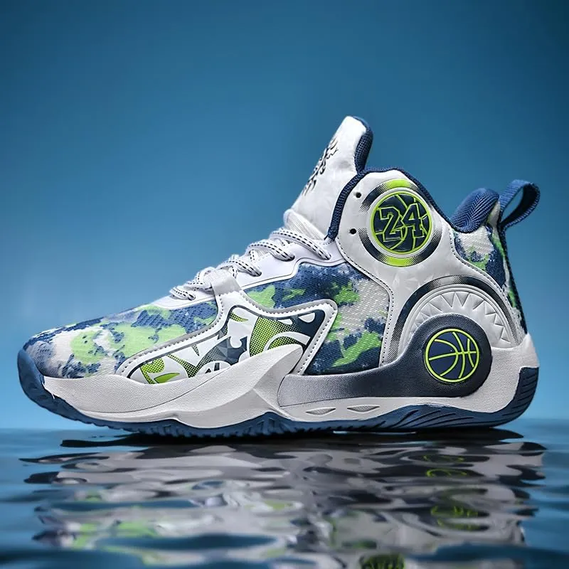 Unisex High Top Basketball Shoes Women's Shoes Men's Shoes Breathable Non Slip Outdoor Sneakers Cushioning Workout Shoes for Fitness