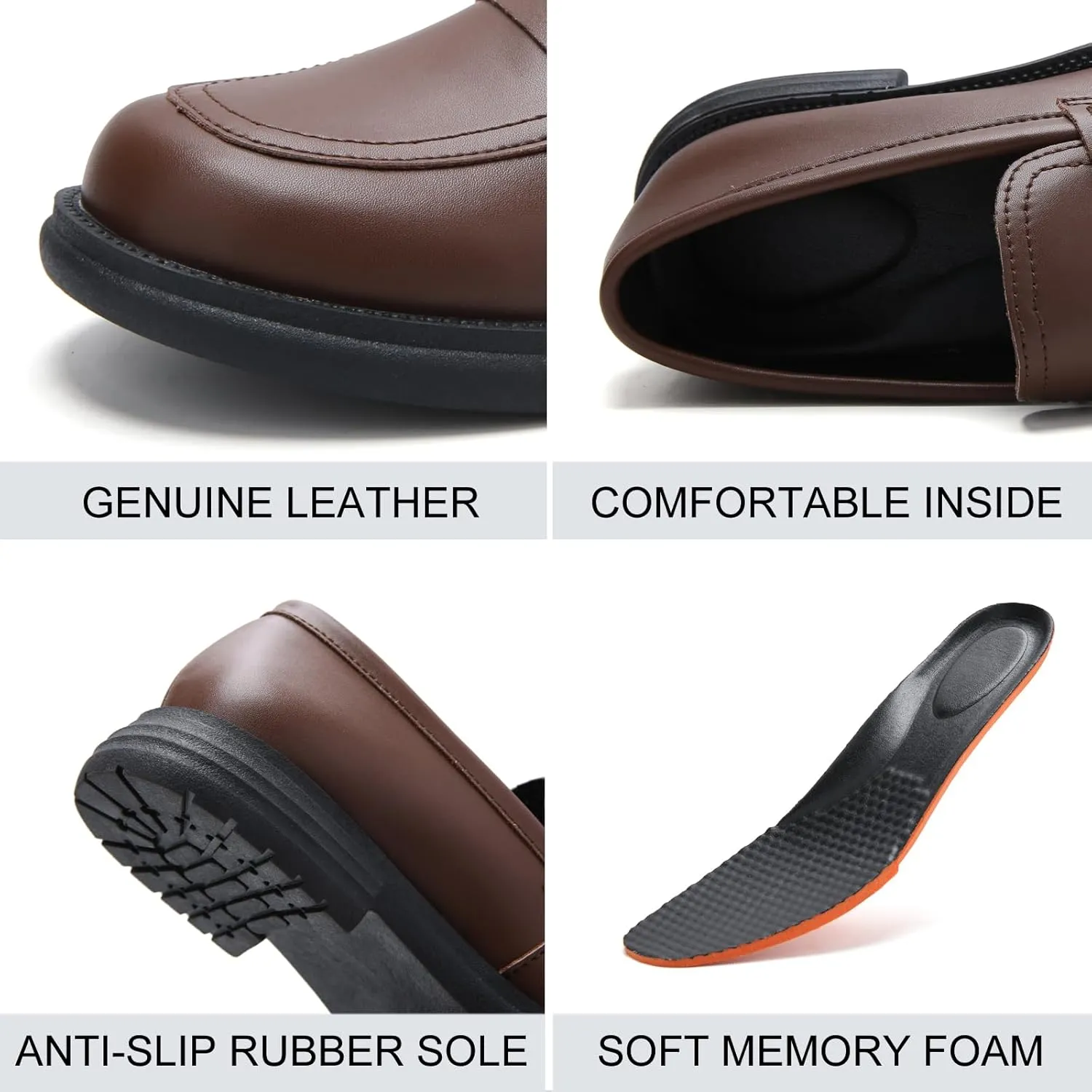 UZB Orthopedic Loafers for Women Slip on Shoes Memory Foam Dress Business Casual Shoe