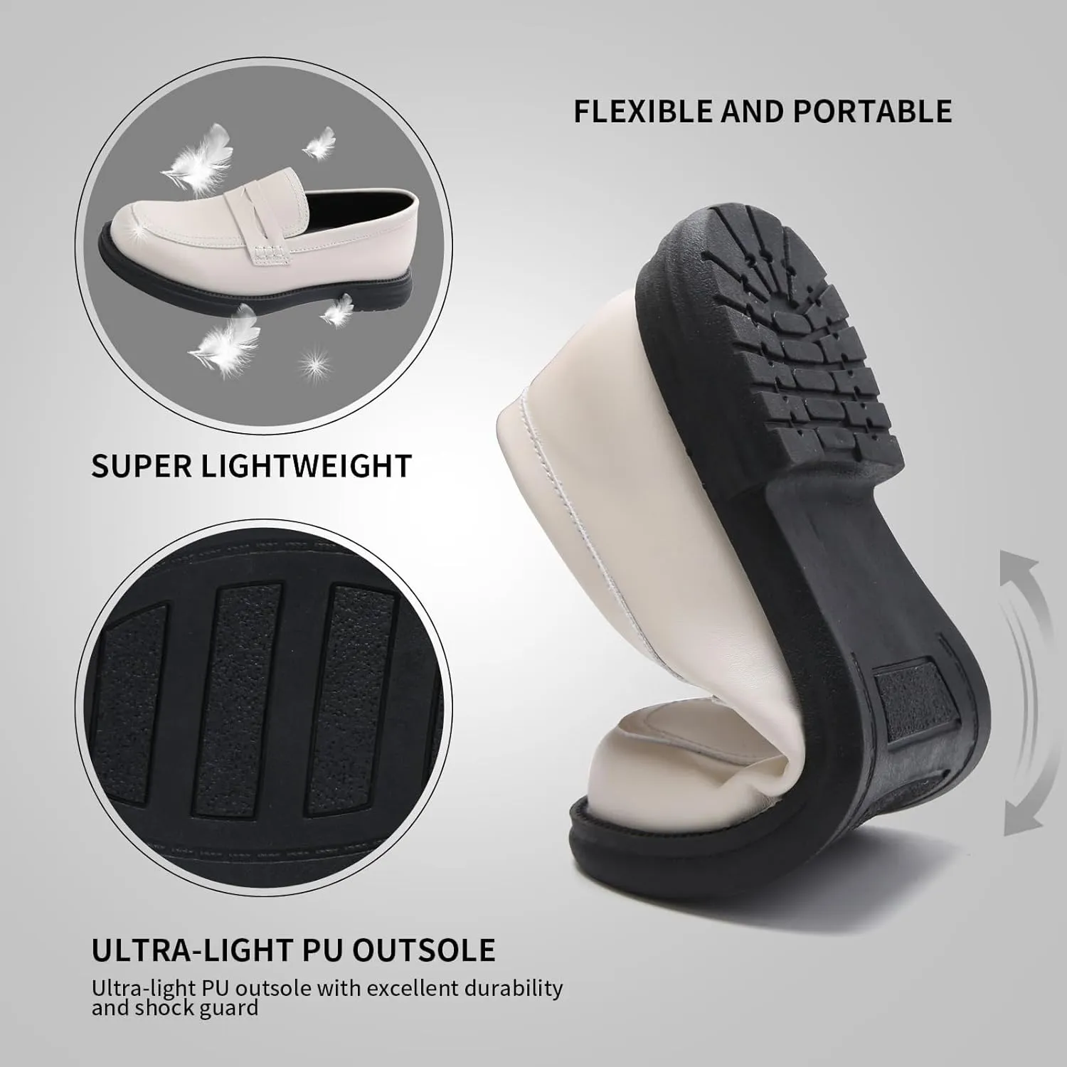 UZB Orthopedic Loafers for Women Slip on Shoes Memory Foam Dress Business Casual Shoe