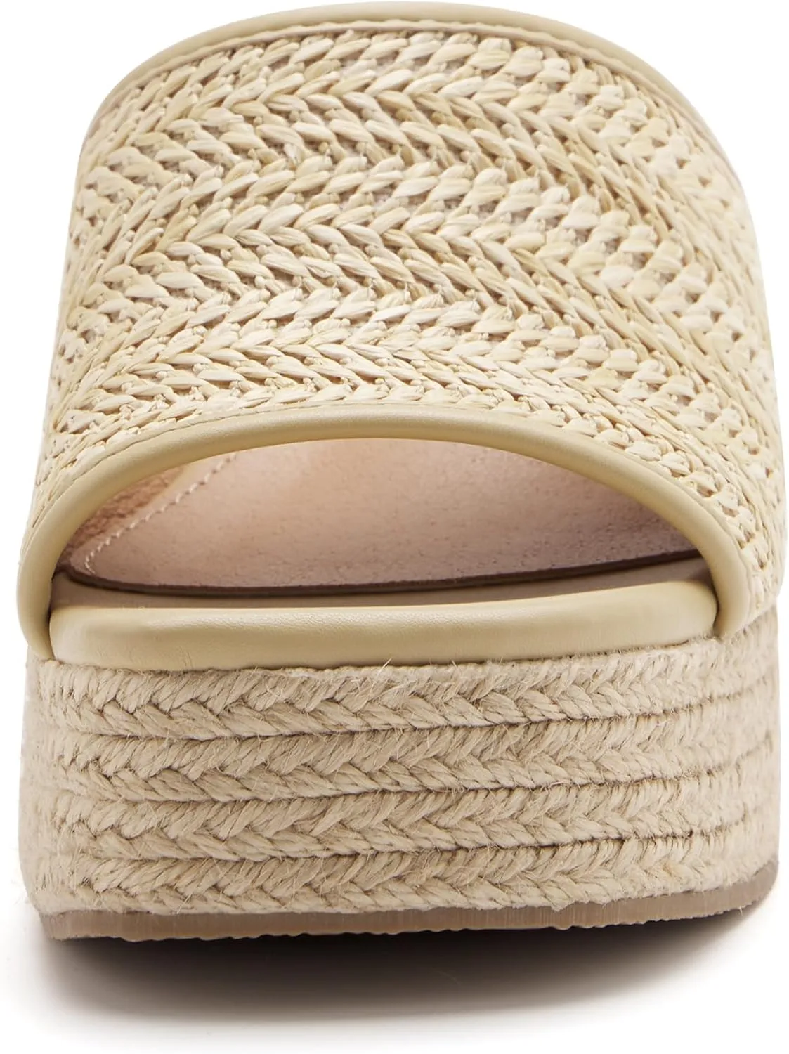 vodvob Platform Sandals for Women Wedges Open Toe Comfort Slip On Mules Bohemia Sandals Casual Summer Slides Espadrille Sandals