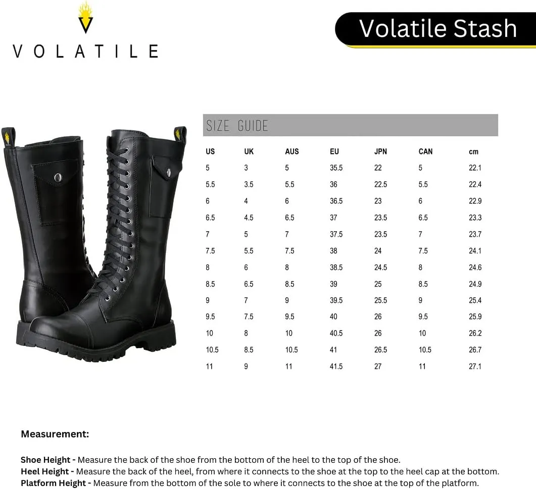 Volatile Women's Stash Combat Boot - Great for Lara Croft Costume