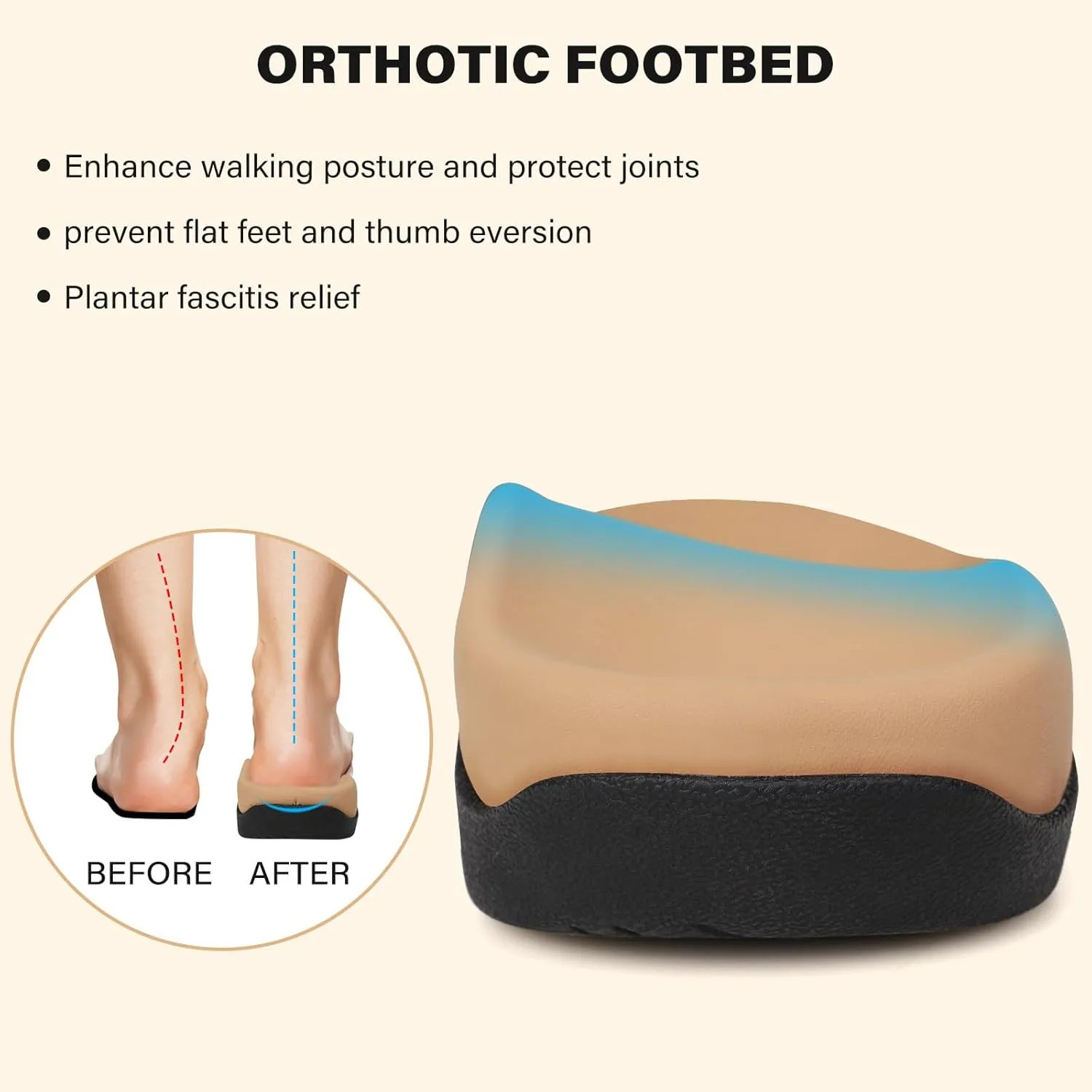 V.Step Women Orthopedic Clog Slippers with Arch Support, Suede Clogs Leather Mules, Orthotic Slippers Potato Shoes for Plantar Fasciitis, Slip on Adjustable Indoor Outdoor Sandals Foot Pain Relief