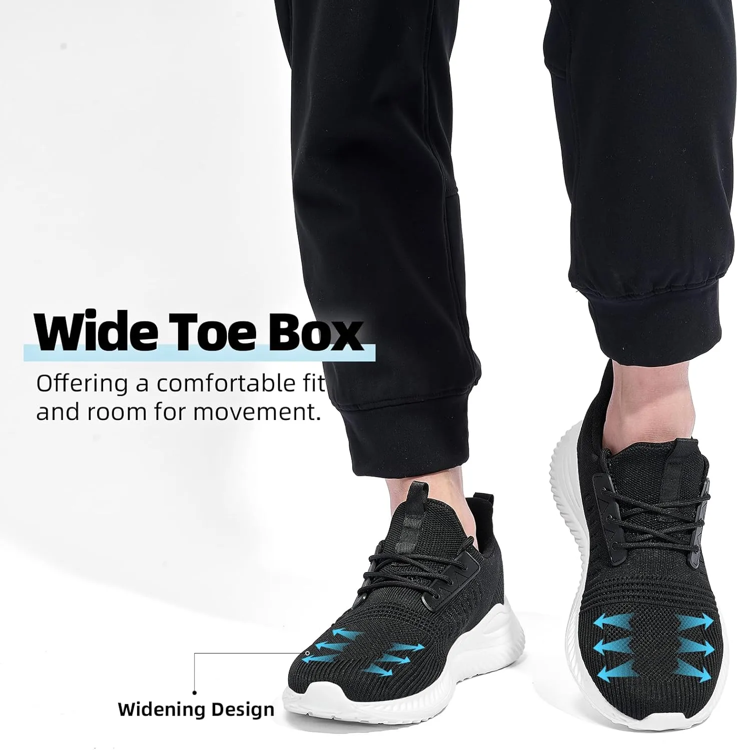 Walking Shoes for Men Sneakers - Slip on Tennis Running Memory Foam Shoes for Athletic Workout Gym Indoor Outdoor Lightweight Breathable Casual Sneakers