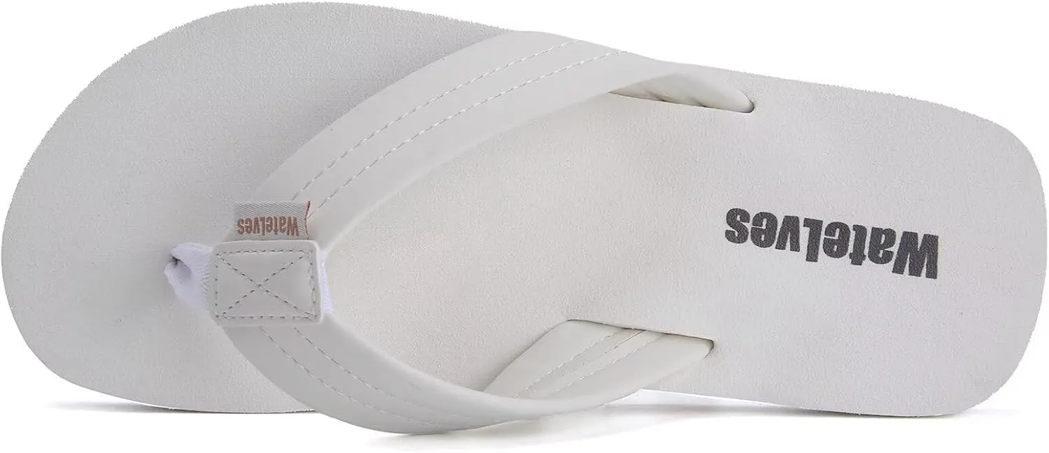 WateLves Mens-Flip-Flops-Thong-Sandals-with-Arch-Support Lightweight-Water-Shoes Open-Toe Comfort Summer-Beach-Slippers for Pool-Showers-Dorms Indoor-Outdoor
