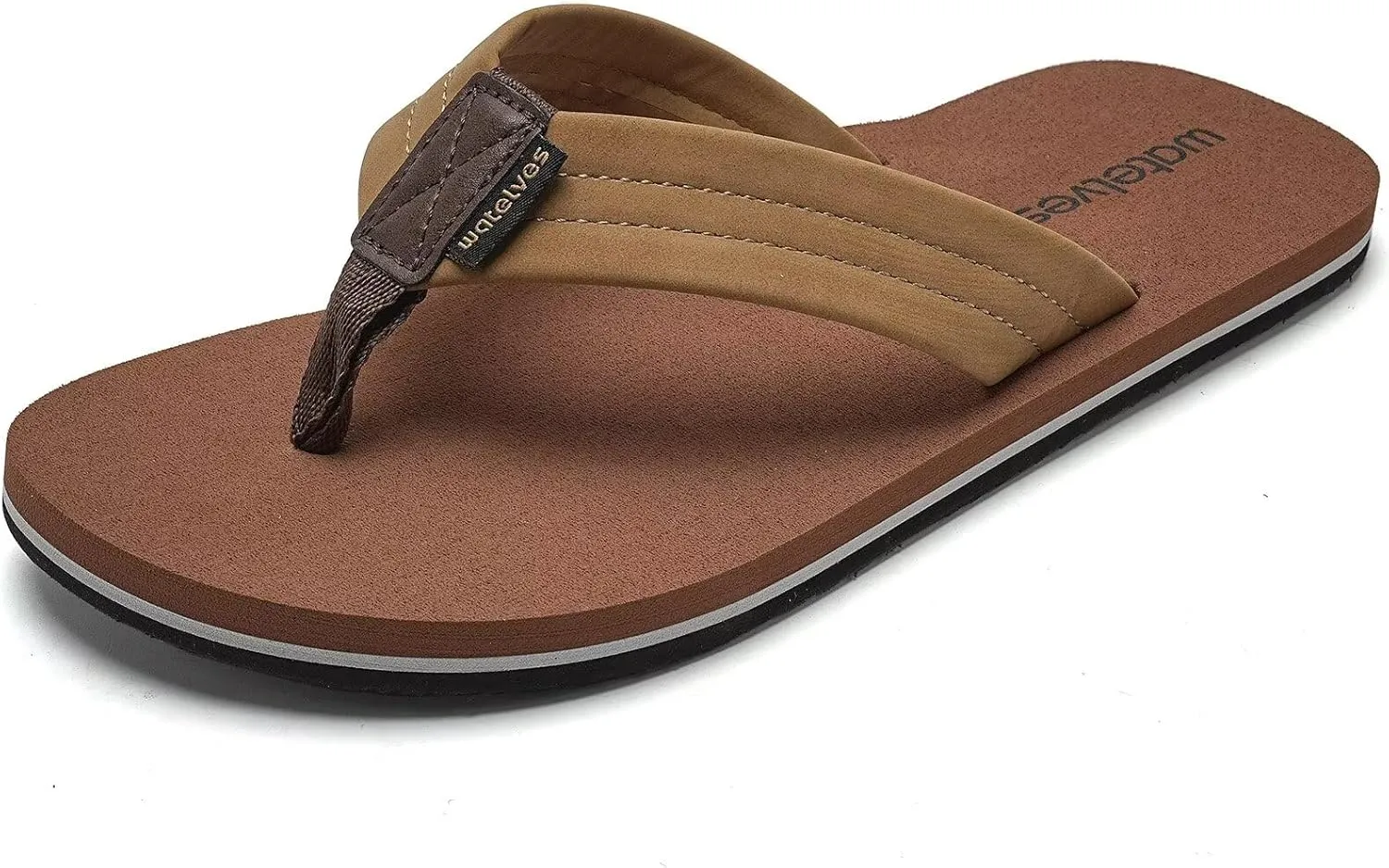 WateLves Mens-Flip-Flops-Thong-Sandals-with-Arch-Support Lightweight-Water-Shoes Open-Toe Comfort Summer-Beach-Slippers for Pool-Showers-Dorms Indoor-Outdoor