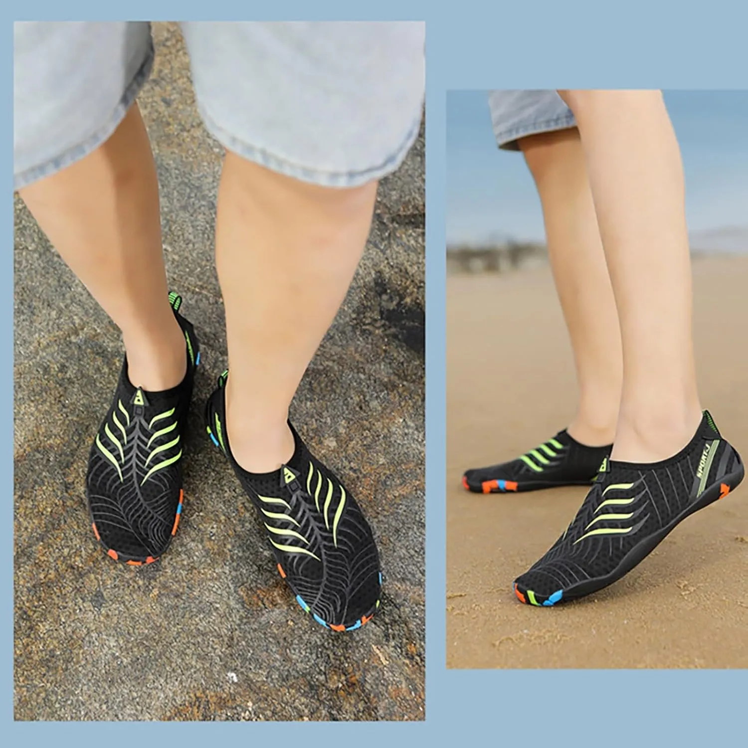 Water Shoes Barefoot Quick Dry Aqua for Women Men Beach Swim Pool Surf Yoga Hiking Kayaking Lightweight Non Slip Outdoor Sports