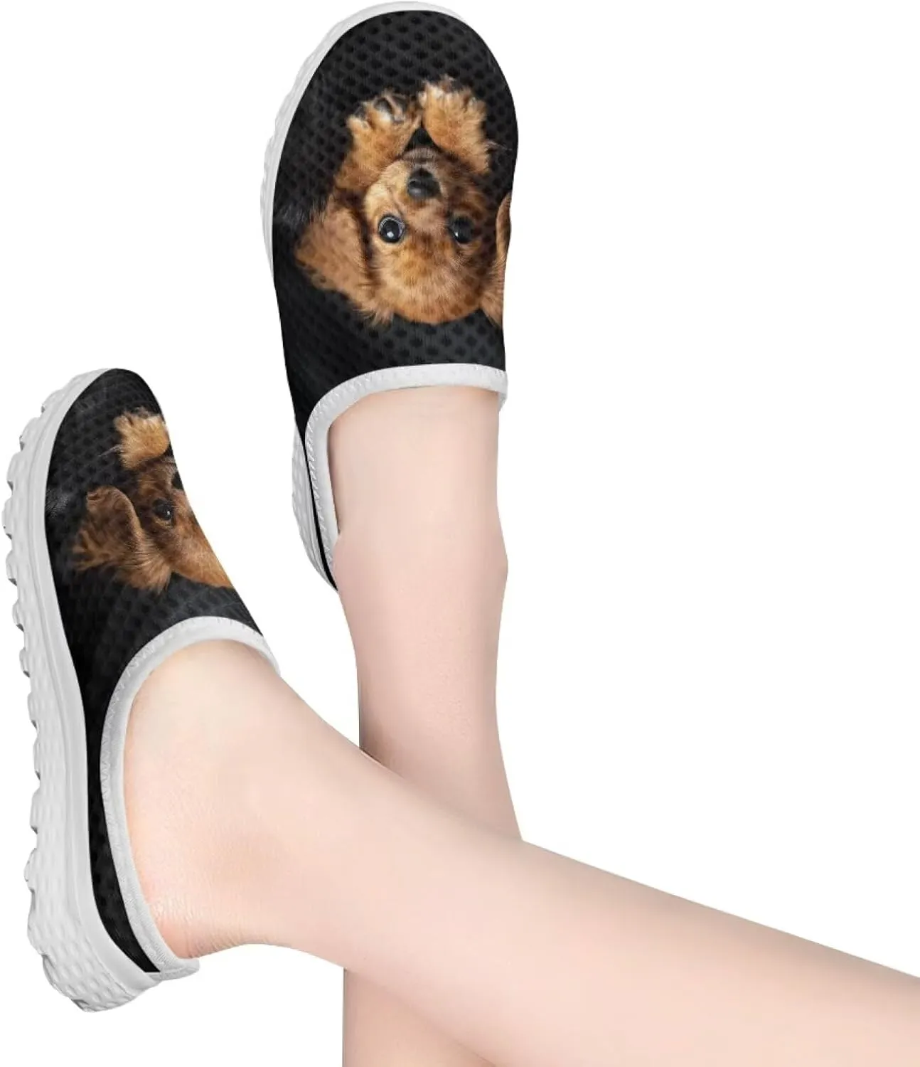 Water Shoes for Women Mesh Flats Mules for Women Slip On Aqua Shoes Barefoot Walking Flats Fashion Summer Mules
