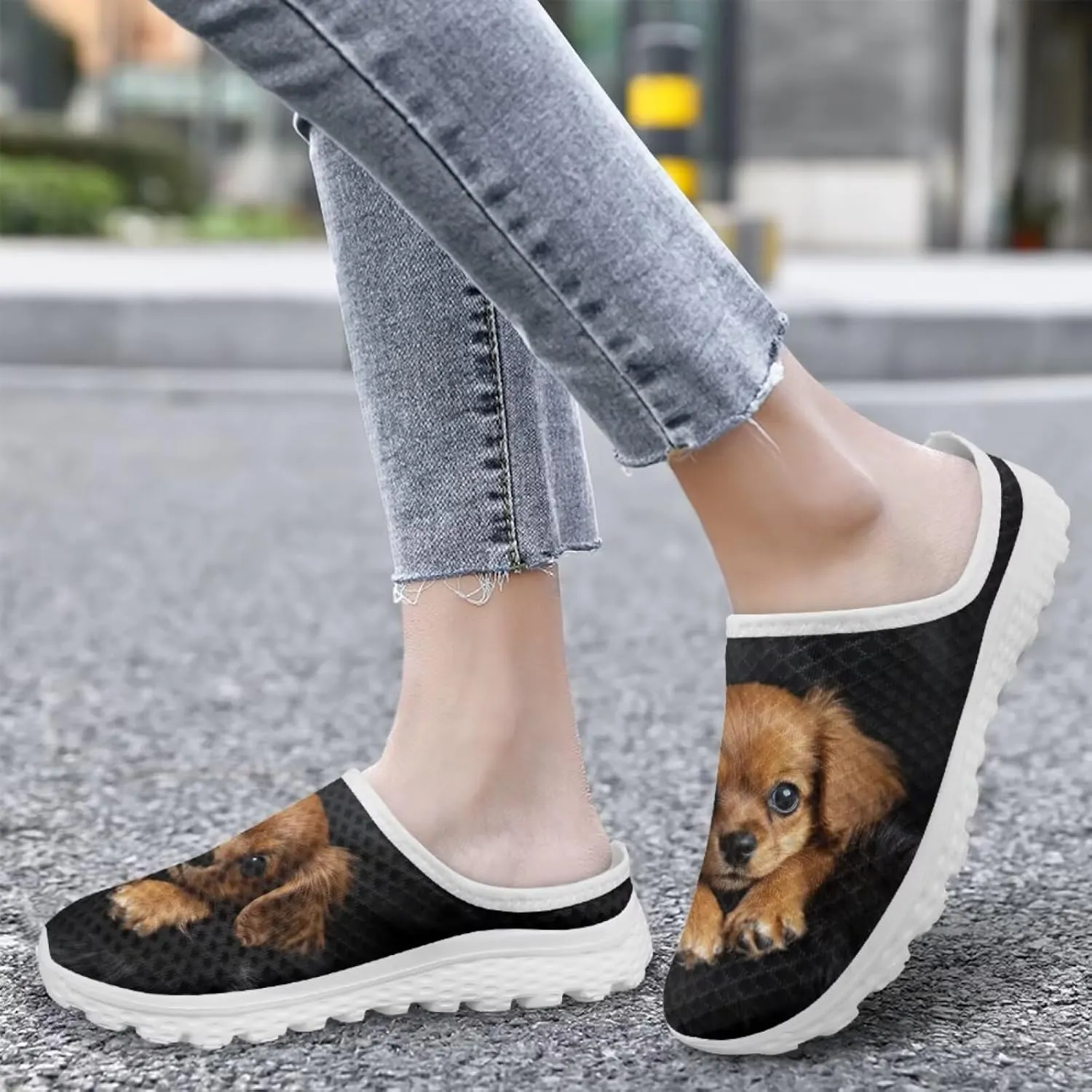 Water Shoes for Women Mesh Flats Mules for Women Slip On Aqua Shoes Barefoot Walking Flats Fashion Summer Mules