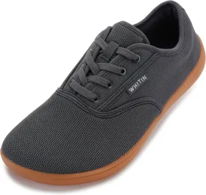 WHITIN Men's Wide Canvas Barefoot Sneakers | Zero Drop Sole | Minimalist Footwear