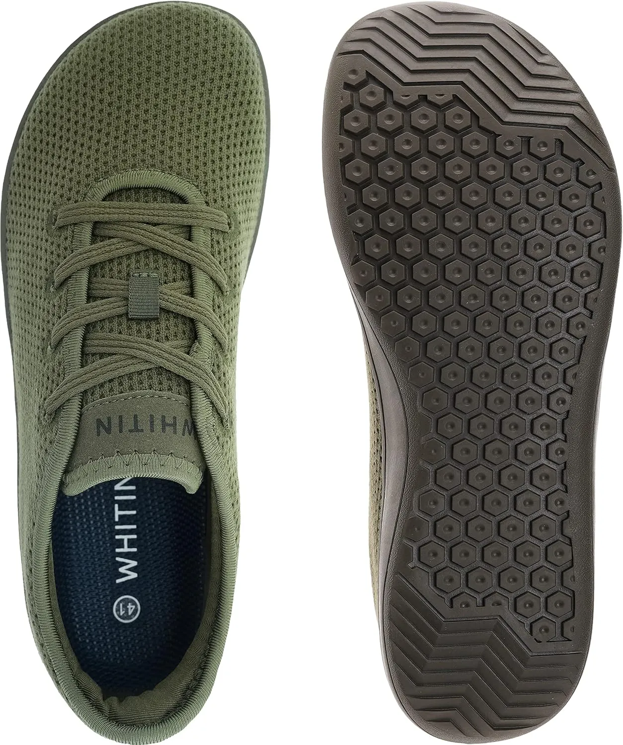 WHITIN Men's Wide Casual Barefoot Sneakers | Zero Drop Sole | Minimalist Style