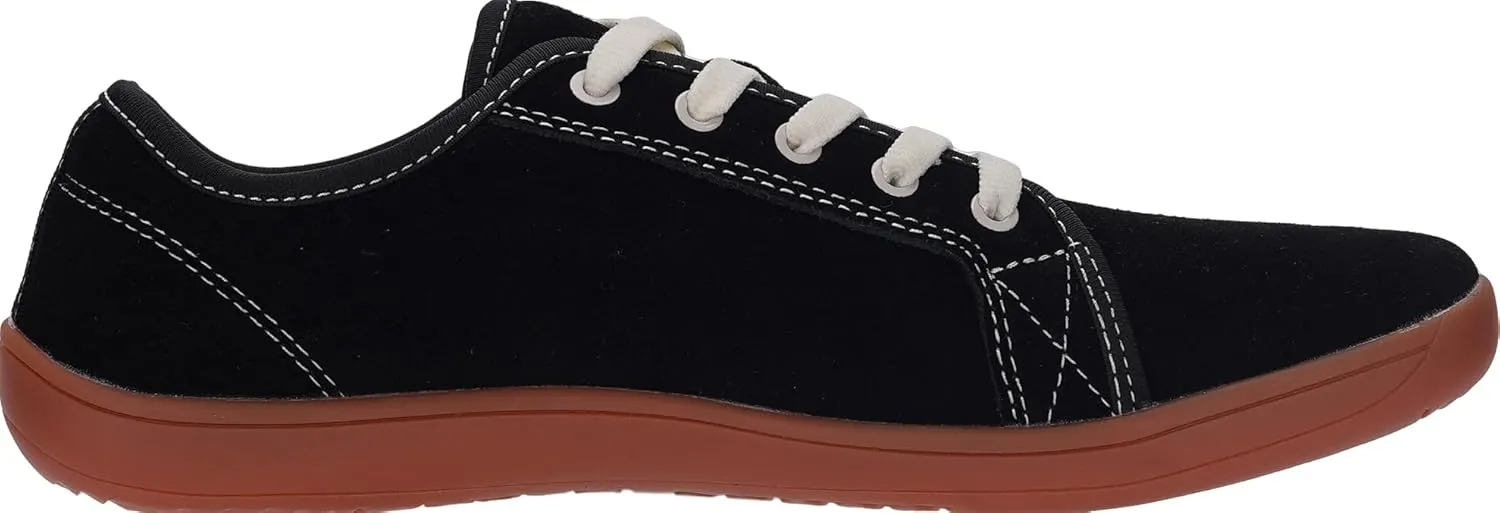 WHITIN Men's Wide Genuine Leather Barefoot Shoes | Minimalist Fashion Sneakers | Zero Drop Sole