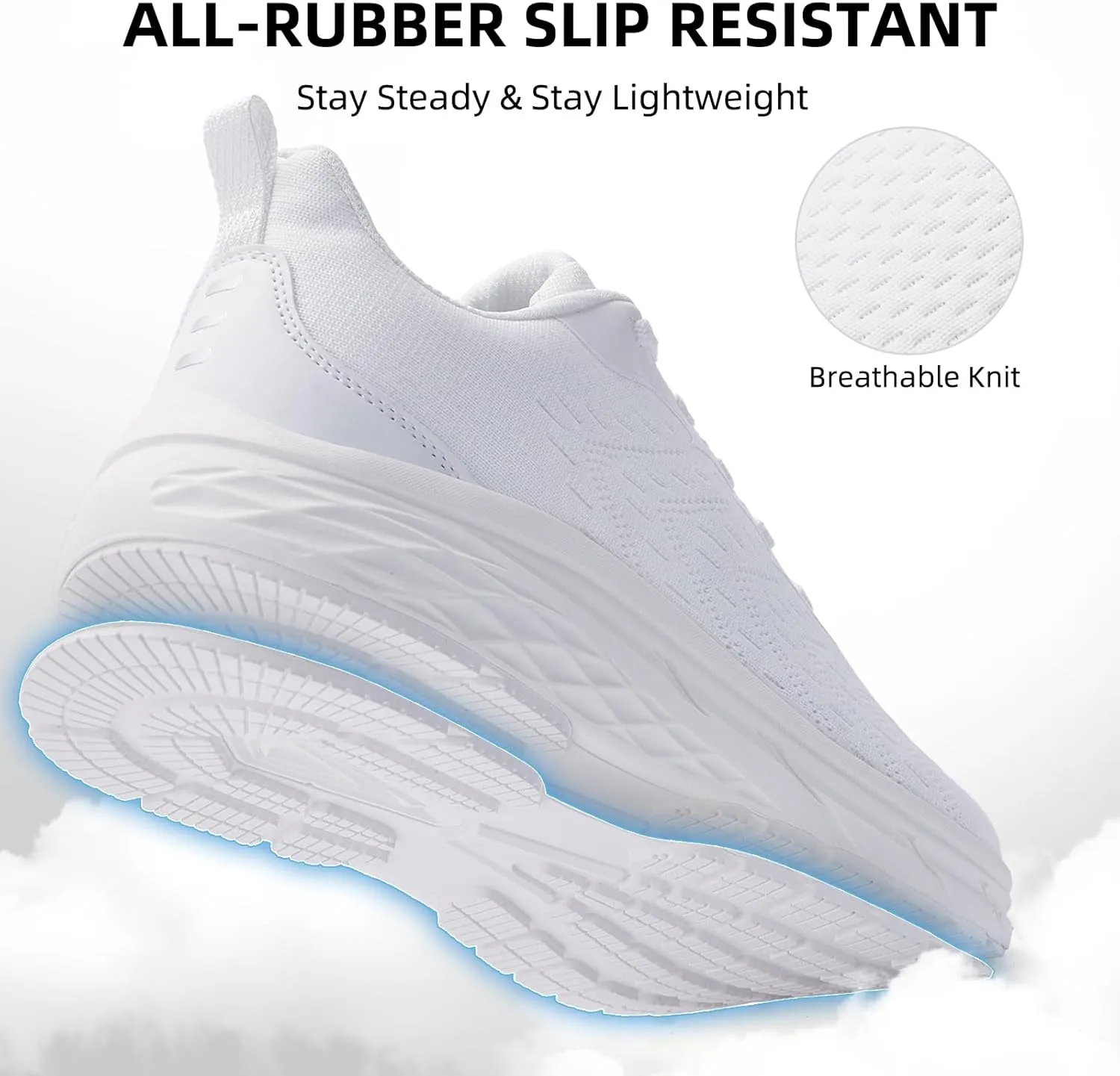 Wide Toe Box Shoes for Men - Wide Width Walking Shoes Comfortable Athletic Running Tennis Jogging Workout Gym Sneakers for Swelling Bunion Plantar Fasciitis Feet Non-Slip Rubber Sole