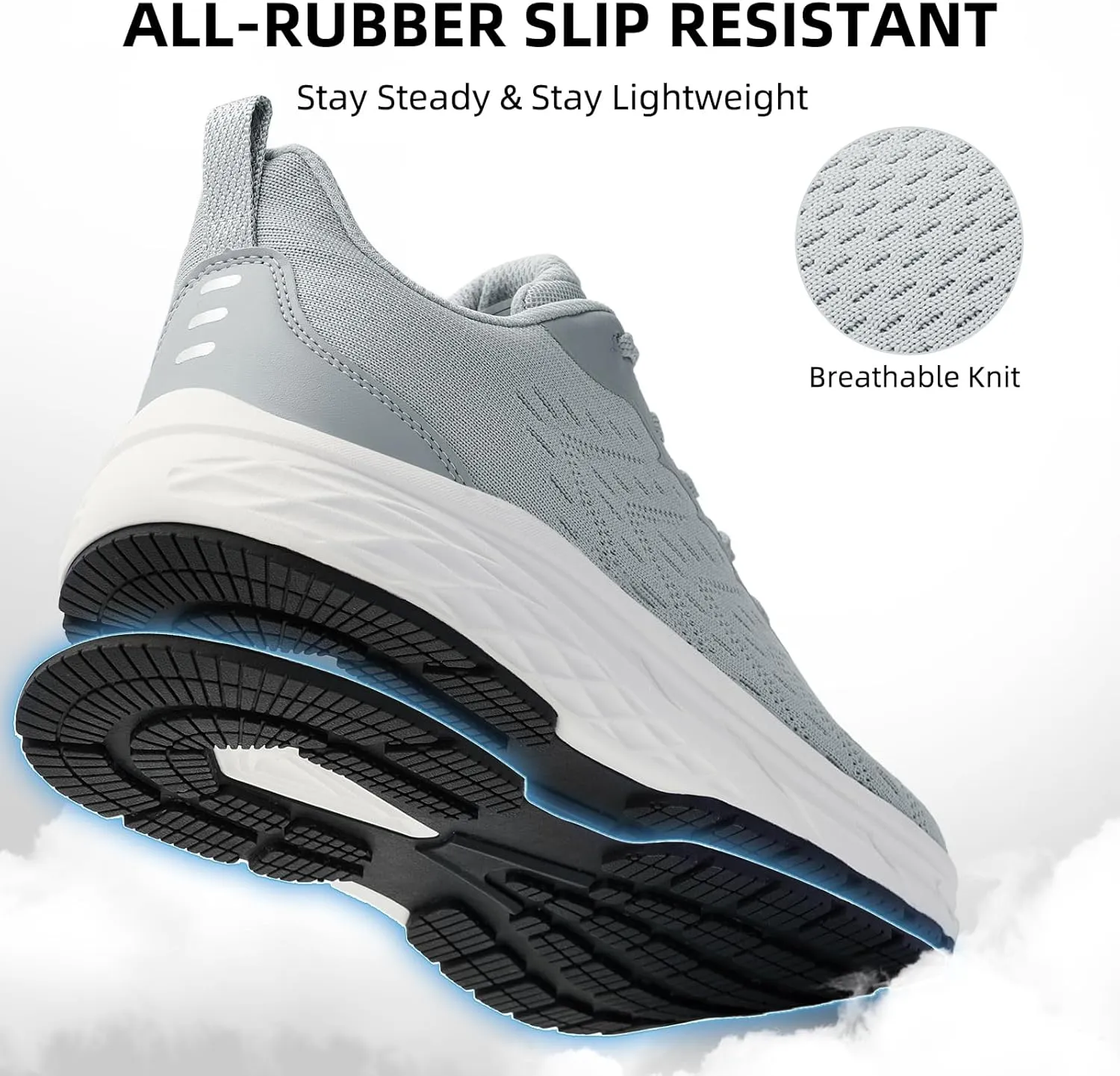 Wide Toe Box Shoes for Men - Wide Width Walking Shoes Comfortable Athletic Running Tennis Jogging Workout Gym Sneakers for Swelling Bunion Plantar Fasciitis Feet Non-Slip Rubber Sole