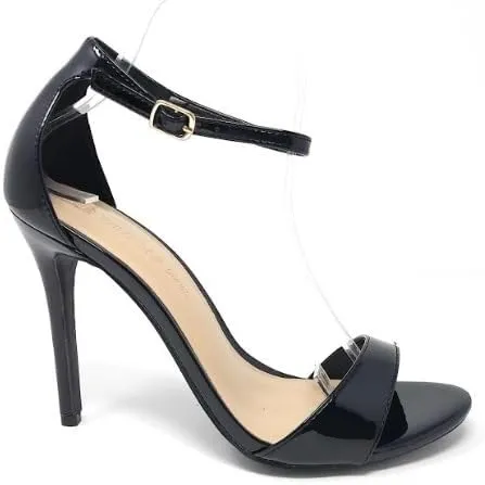 Wild Diva Women's Tampa Round Toe Single Band Ankle Strap Stiletto High Heel Sandals