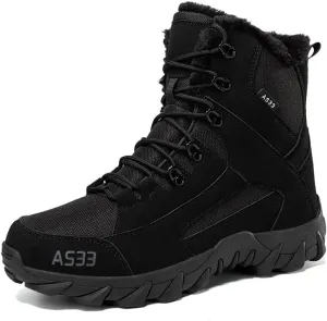 Winter Snow Boots Waterproof Military Training Fur Lined Anti Slip Warm Boots Thickened Cotton Walking Ankle Boots For Man