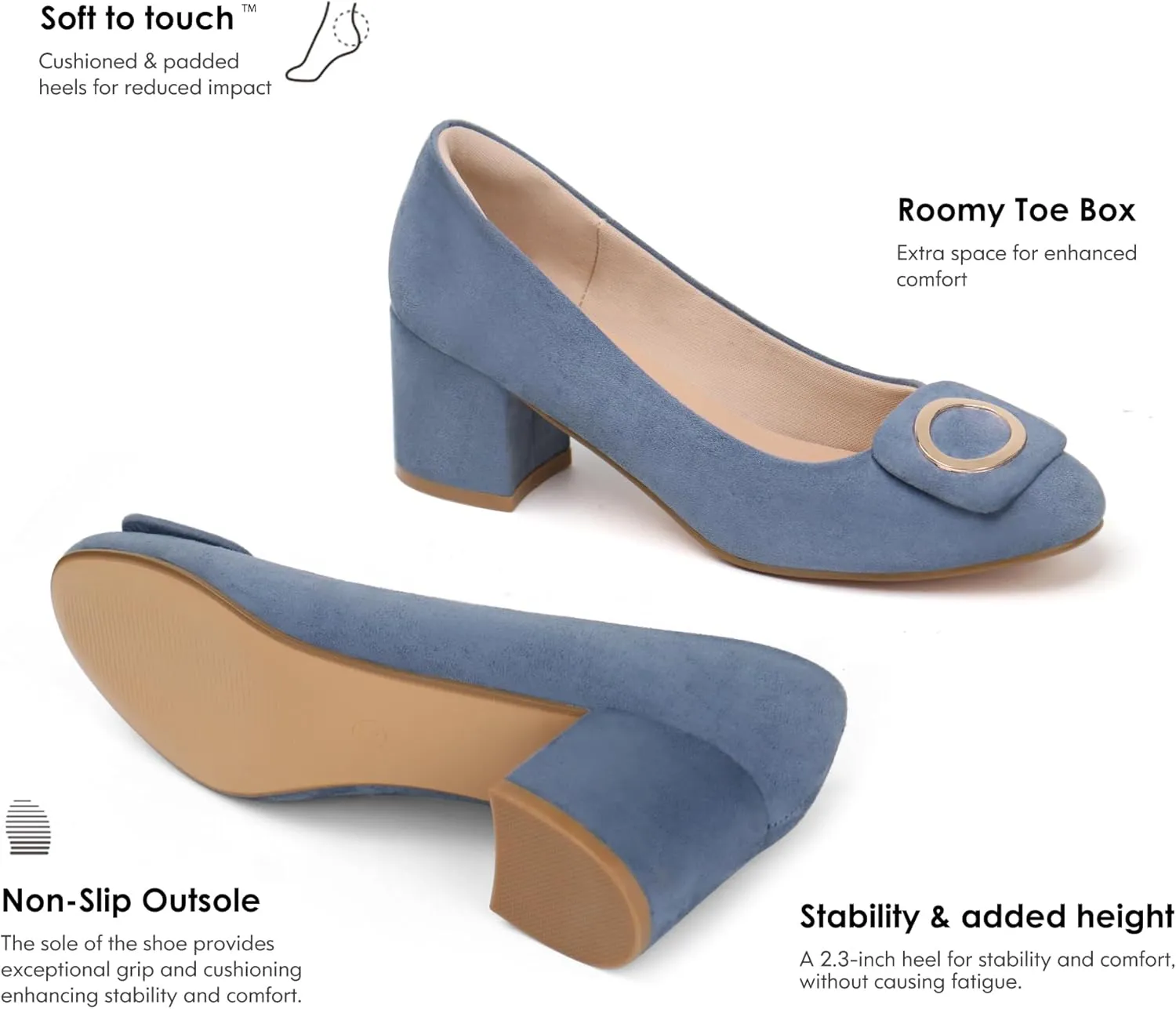 Women Bunion Shoes Orthopedic Slip On Loafers Low Heel Pumps