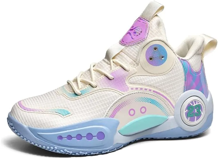 Women Men Basketball Shoes Breathable Non Slip Sneakers Unisex High Top Ultra-Light Fashion Outdoor Sports Shoes