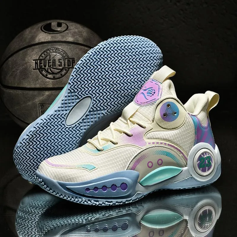 Women Men Basketball Shoes Breathable Non Slip Sneakers Unisex High Top Ultra-Light Fashion Outdoor Sports Shoes