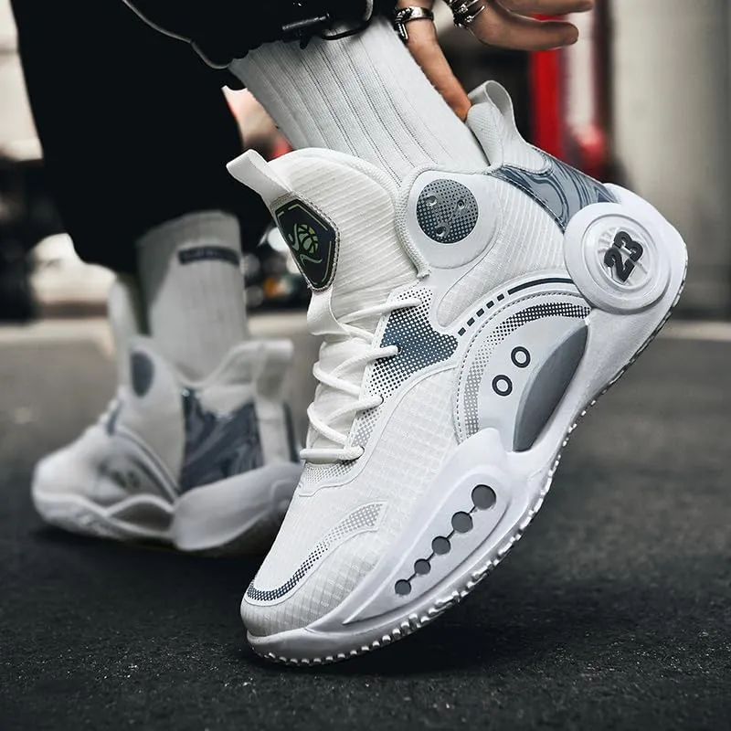 Women Men Basketball Shoes Breathable Non Slip Sneakers Unisex High Top Ultra-Light Fashion Outdoor Sports Shoes