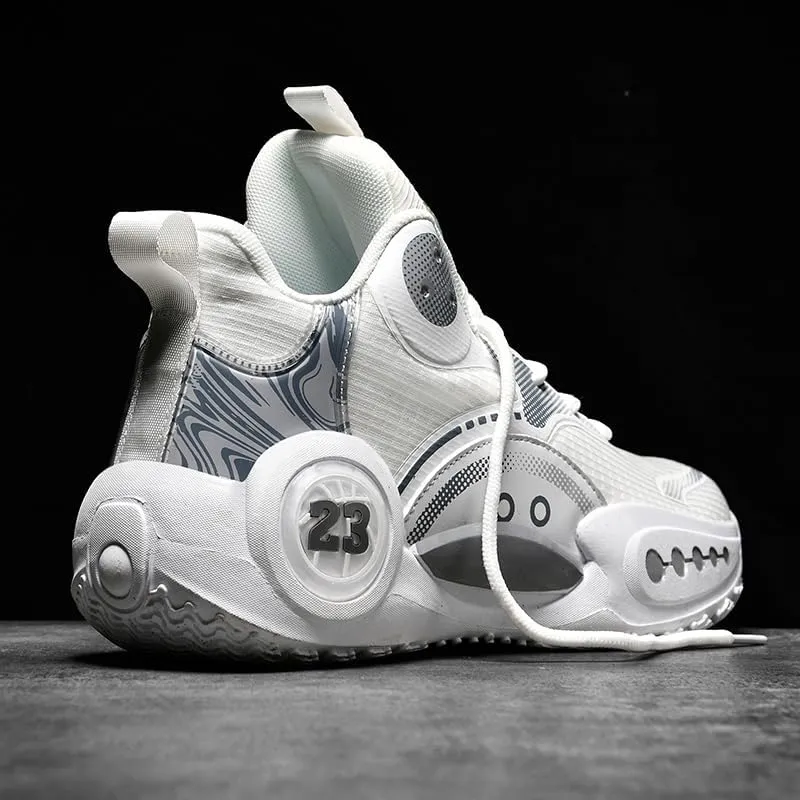 Women Men Basketball Shoes Breathable Non Slip Sneakers Unisex High Top Ultra-Light Fashion Outdoor Sports Shoes