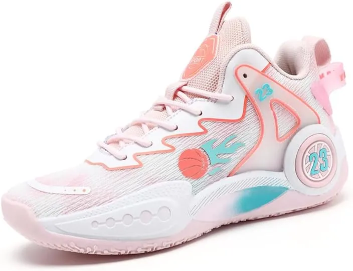 Women Men Basketball Shoes Breathable Non Slip Sneakers Unisex High Top Ultra-Light Fashion Outdoor Sports Shoes