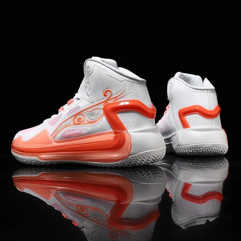 Women Men High Top Basketball Shoes Fashion Unisex Outdoor Sneakers Breathable High Rebound Non Slip Basketball Shoes