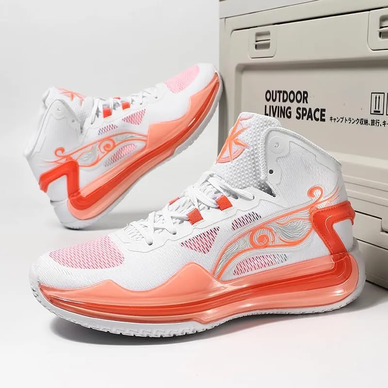 Women Men High Top Basketball Shoes Fashion Unisex Outdoor Sneakers Breathable High Rebound Non Slip Basketball Shoes
