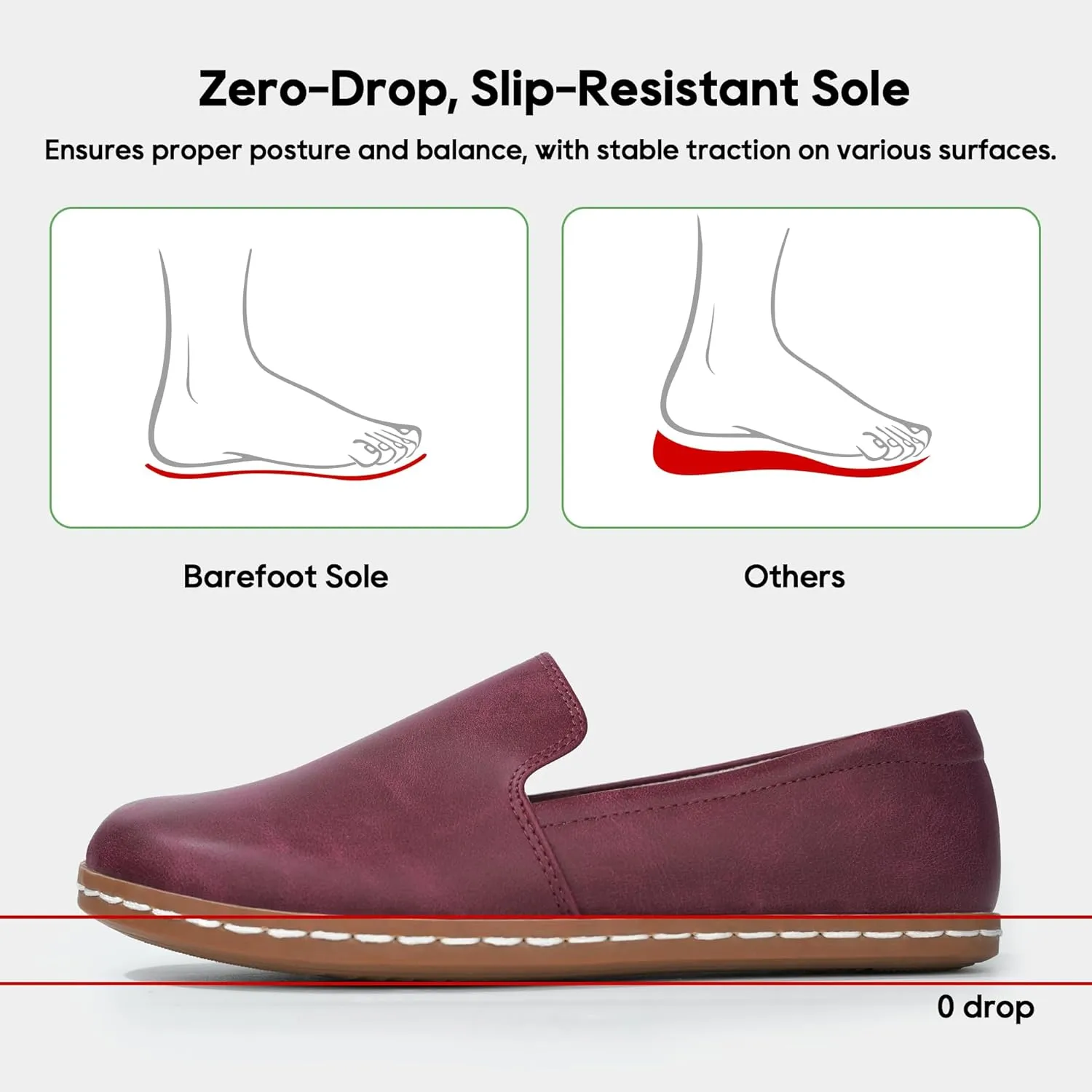 Women Slip-On Barefoot Shoe Comfortable Dress Shoes Loafers