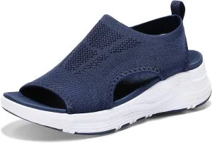 Women Walking Sandals Arch Support Orthotic Comfortable Plantar Fasciitis Non-slip Casual Open Toe Sport Sandals for Athletic Summer Beach