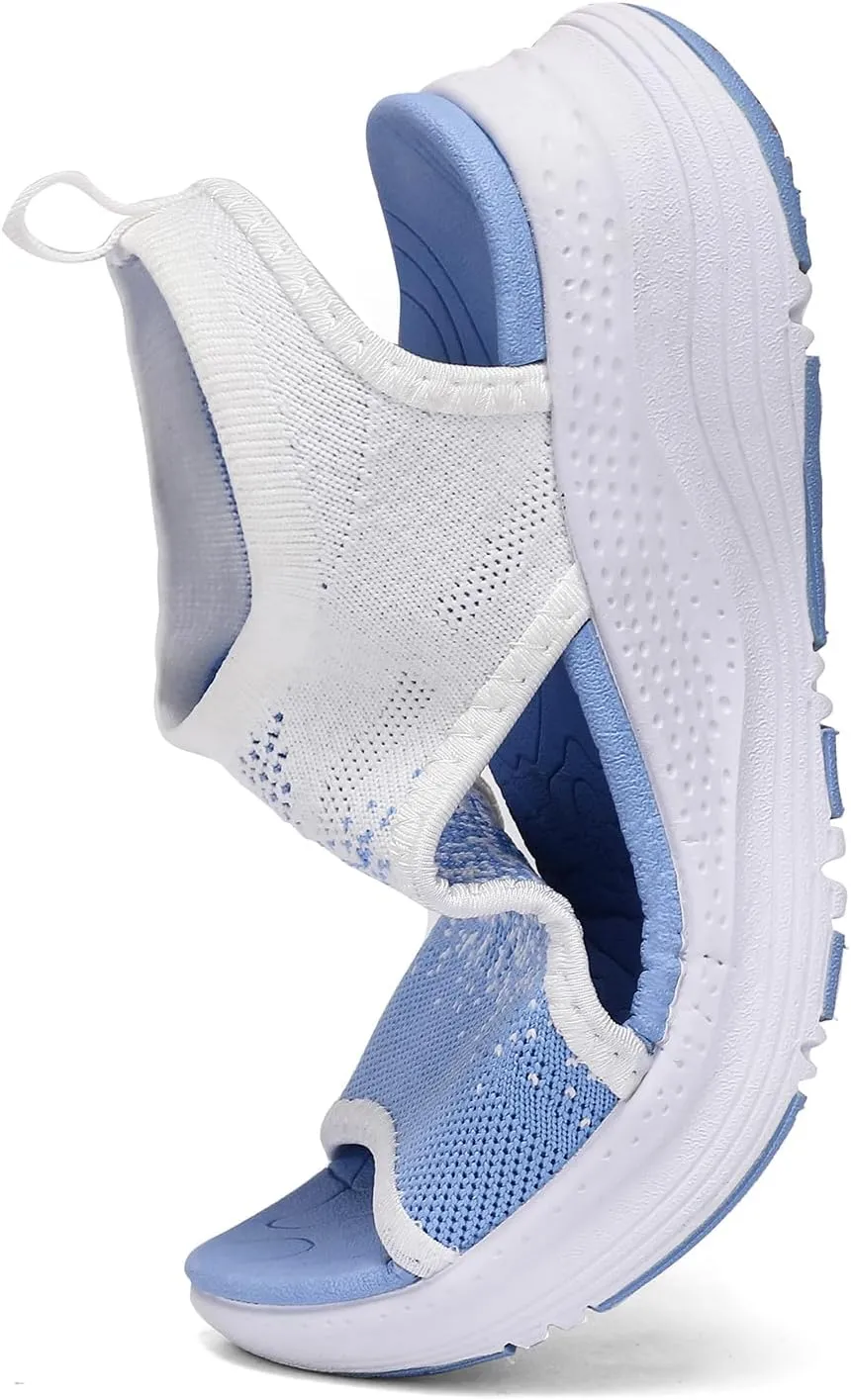 Women Walking Sandals Arch Support Orthotic Comfortable Plantar Fasciitis Non-slip Casual Open Toe Sport Sandals for Athletic Summer Beach