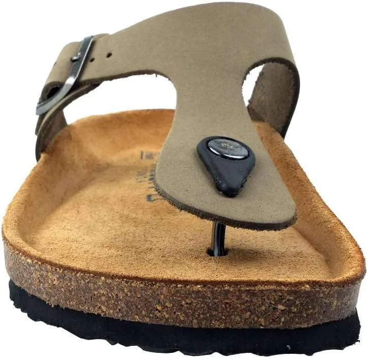 Women's 100% Genuine Leather Sandals - Comfortable Smart Foam Footbed, Slip-On Slides for Summer Wear, Adjustable Fit and Durable Non-Slip Sole