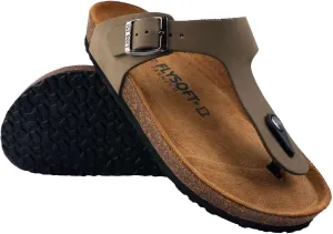 Women's 100% Genuine Leather Sandals - Comfortable Smart Foam Footbed, Slip-On Slides for Summer Wear, Adjustable Fit and Durable Non-Slip Sole