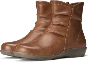 Women's Ankle Boots Flat Booties Ruched Casual Short Boots Arch Support Comfortable Walking Boots for Women