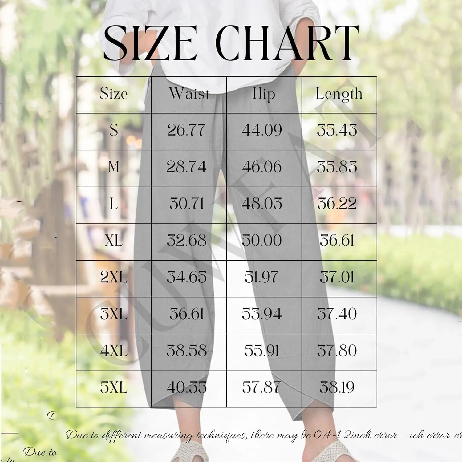 Womens Cotton Linen Capri Pants,High Waisted Comfy Baggy Trousers,Cotton Linen Pant Summer Casual Capri Pants with Pockets