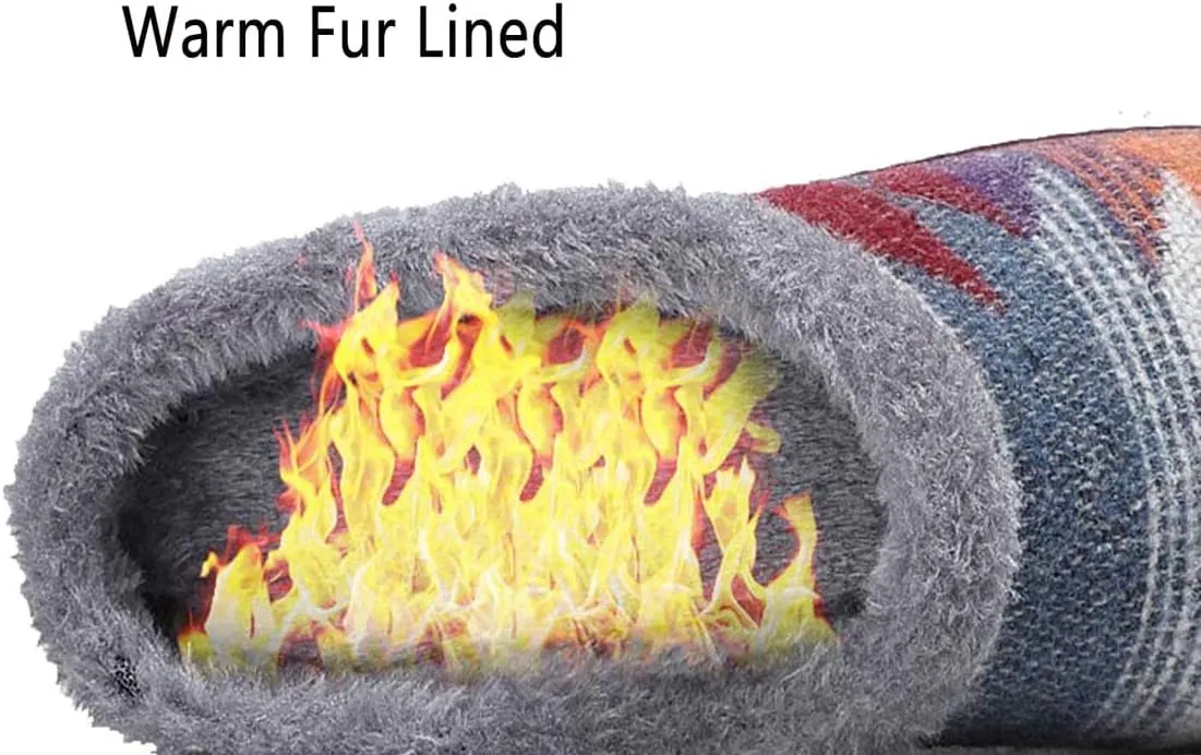 Women's Fur Lined Mules Shoes Slip On Garden Clogs Comfort Wedge Clogs Winter Warm Fuzzy Platform Clogs Slipper