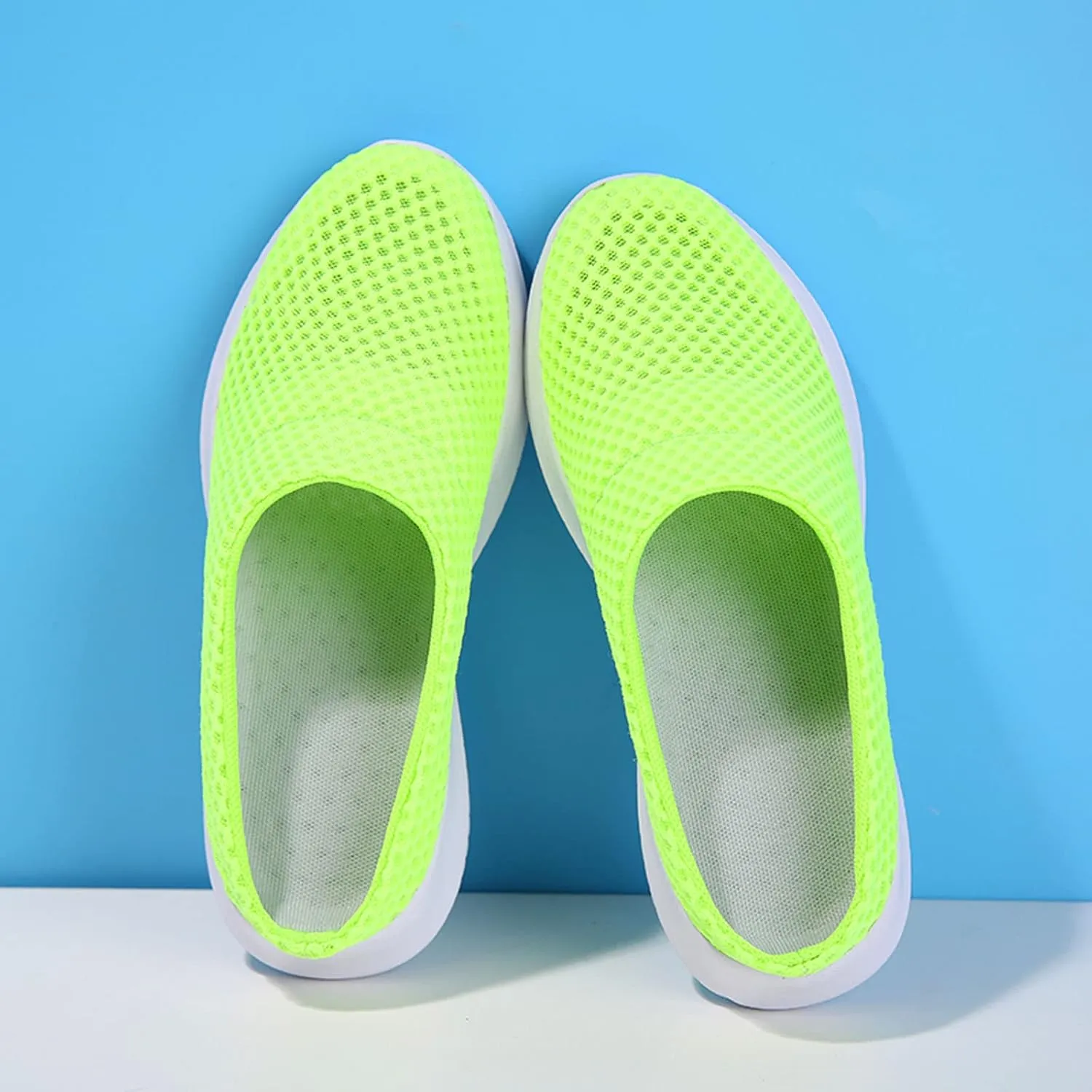 Women's Garden Clogs Shoes Backless Walking Sneakers Mesh Slippers Mules Shoes Casual Slip on Shoes for Women