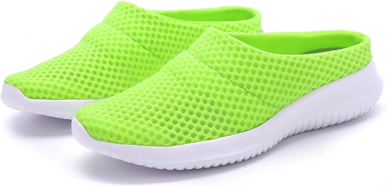 Women's Garden Clogs Shoes Backless Walking Sneakers Mesh Slippers Mules Shoes Casual Slip on Shoes for Women