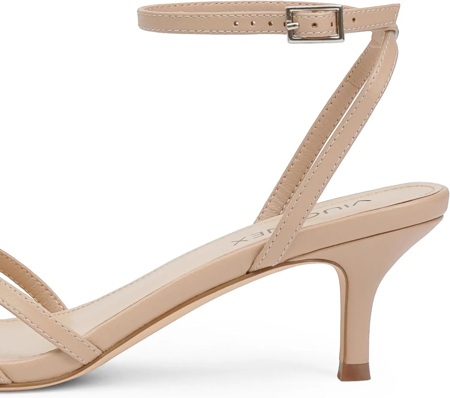 Women's Heeled Sandals Strappy Heels Low Kitten Stilettos Heels Square Open Toe Ankle Strap Dressy Sandals for Women Comfortable Summer High Heels