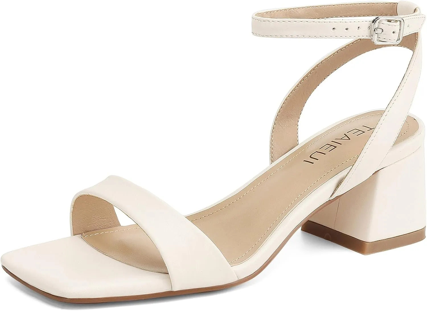Women's Heeled Sandals Strappy Low Block Heels Chunky for Women Comfortable Ankle Strap Open Toe Party Wedding Dress Shoes for Women Dressy