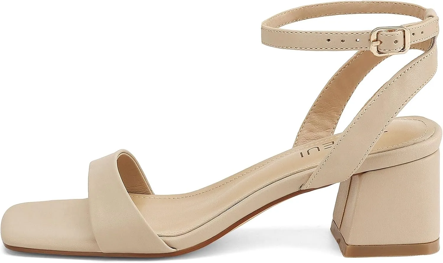 Women's Heeled Sandals Strappy Low Block Heels Chunky for Women Comfortable Ankle Strap Open Toe Party Wedding Dress Shoes for Women Dressy
