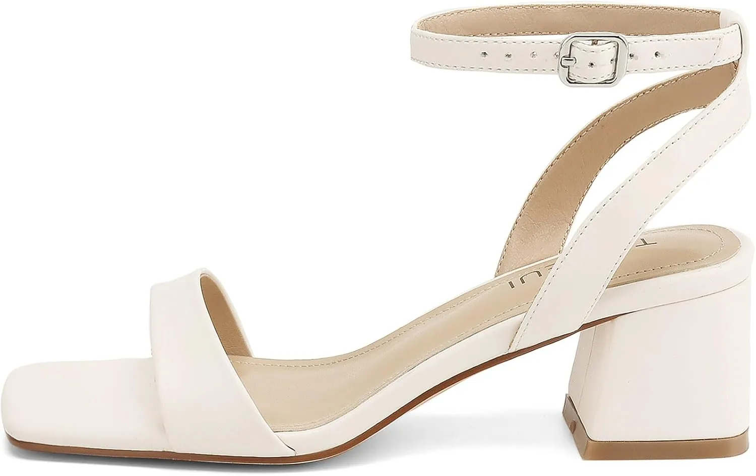 Women's Heeled Sandals Strappy Low Block Heels Chunky for Women Comfortable Ankle Strap Open Toe Party Wedding Dress Shoes for Women Dressy
