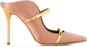 Women's High Heel Mules Satin Stiletto Pointed Toe Sandals Strap Slides High Heels Fashion Dress Shoes For Ladies Wedding Party