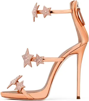 Women's High Shoes Rhinestone Peep Toe Heels Women Open toe Sandal Ankle Strap Crystal Sandals for Party Wedding