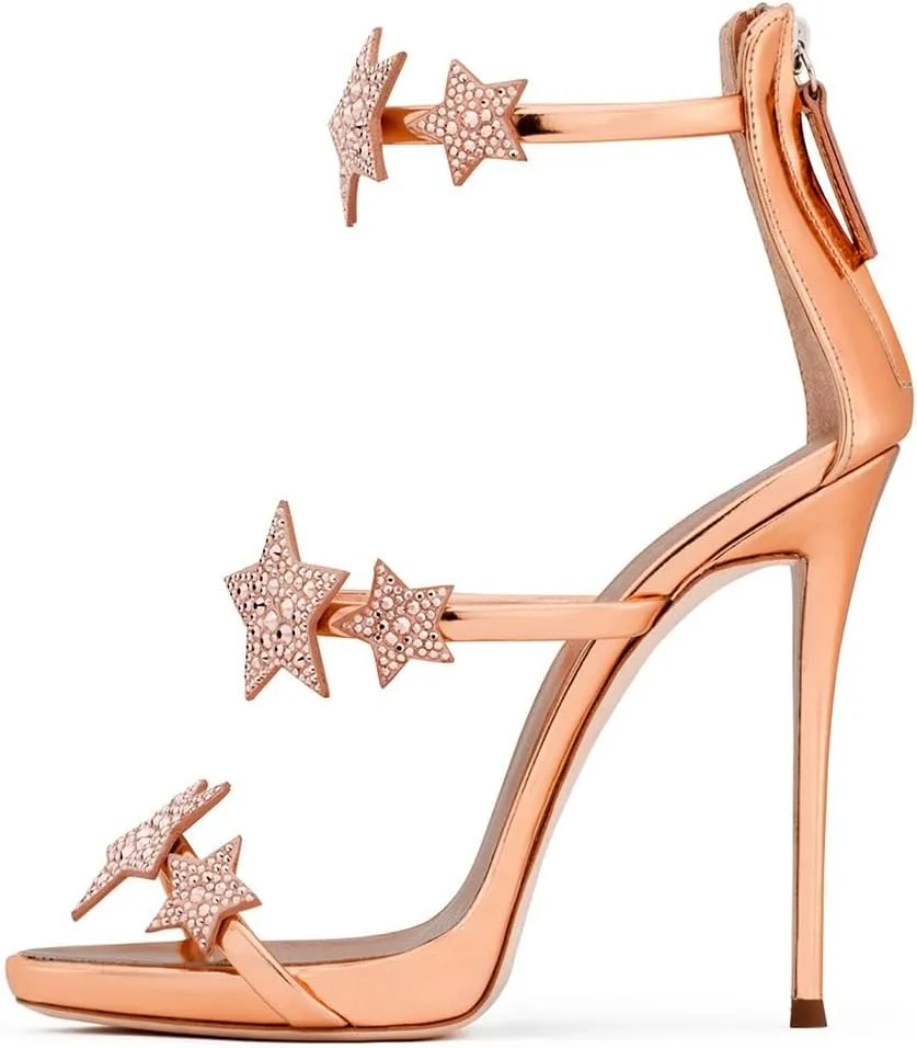 Women's High Shoes Rhinestone Peep Toe Heels Women Open toe Sandal Ankle Strap Crystal Sandals for Party Wedding
