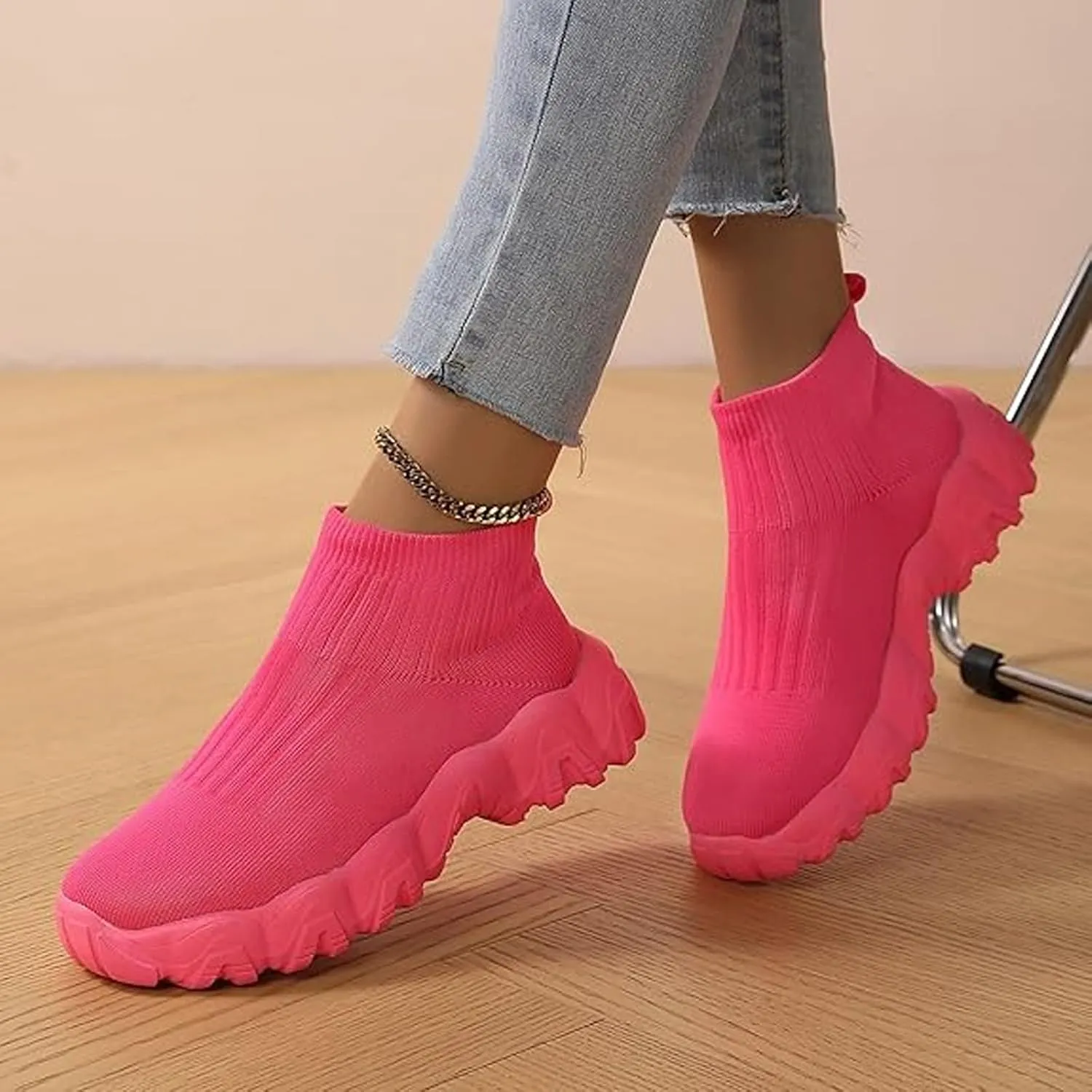Womens Orthopedic Shoes Sneakers Walking Hands Free Slip Breathable Comfortable Casual Athletic Shoe with Arch Cushion Support