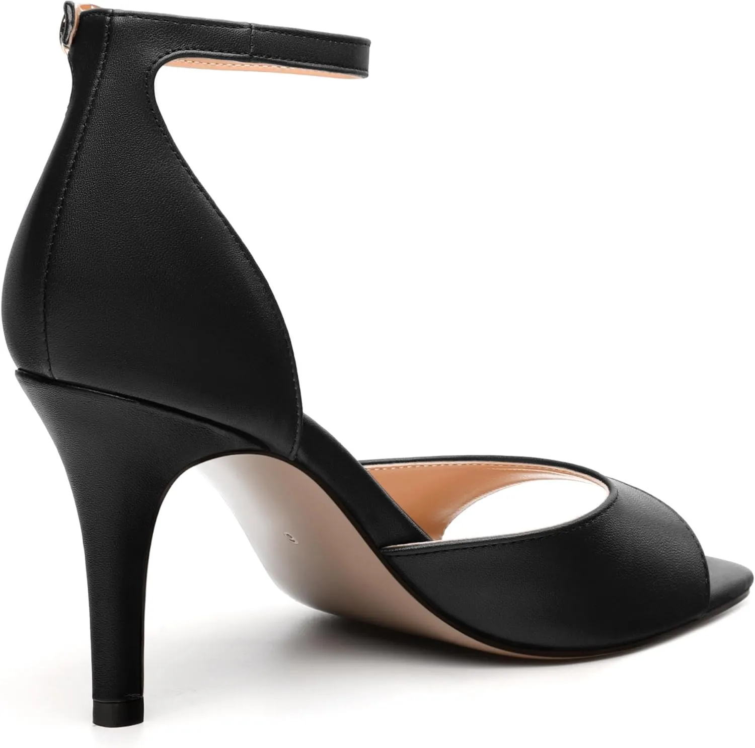 Women's Sandals, High Stilettos Open Square Toe, Ankle Strap Solid Fashion Dress Shoes, Wedding Party Heeled Sandals
